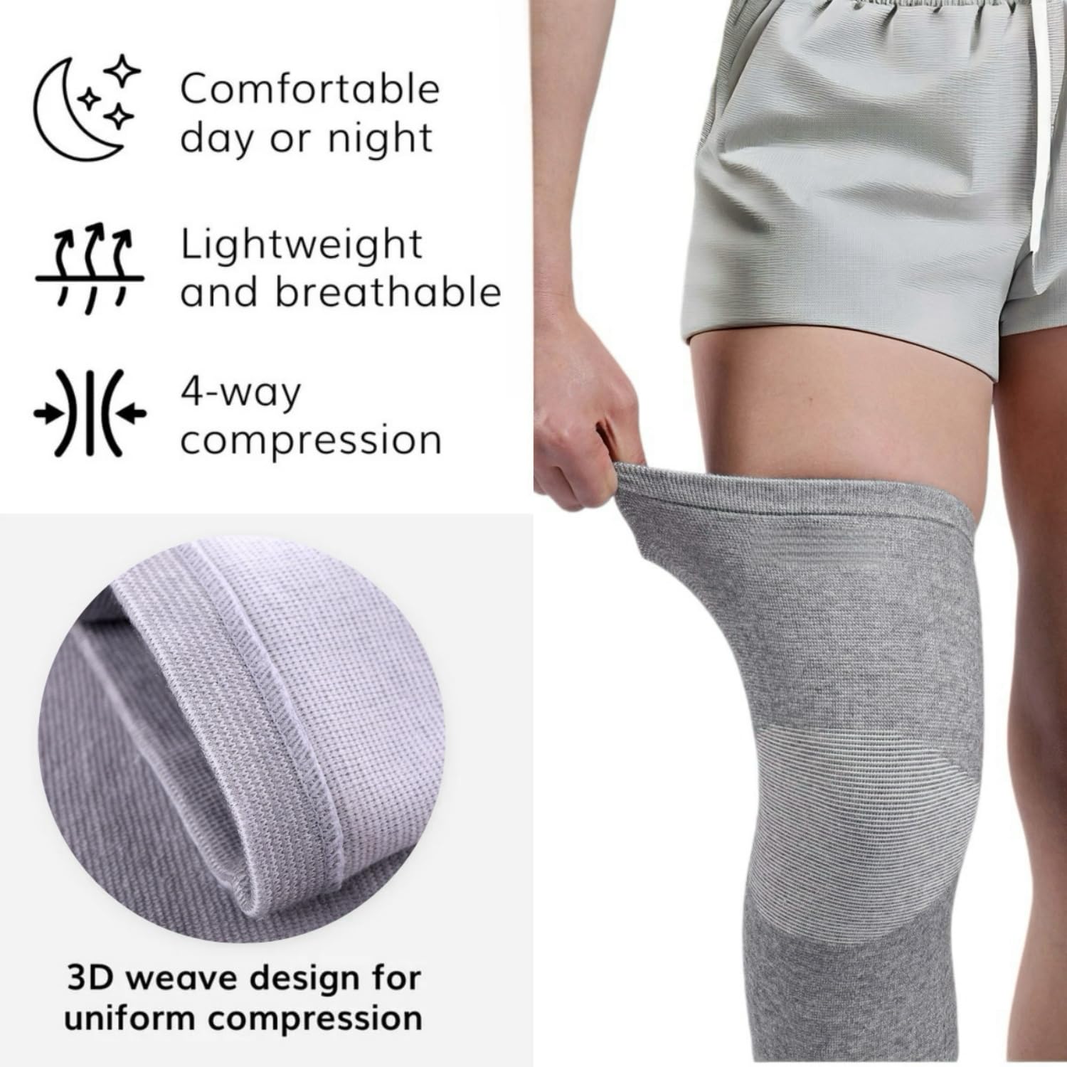 True Compress™ Premium Bamboo Knee Sleeves